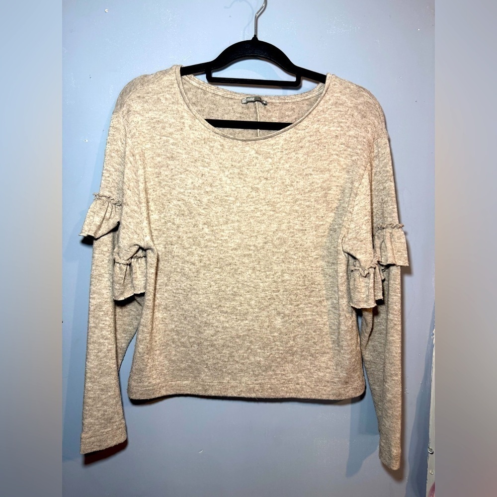 Zara Ruffle Long Sleeve Top